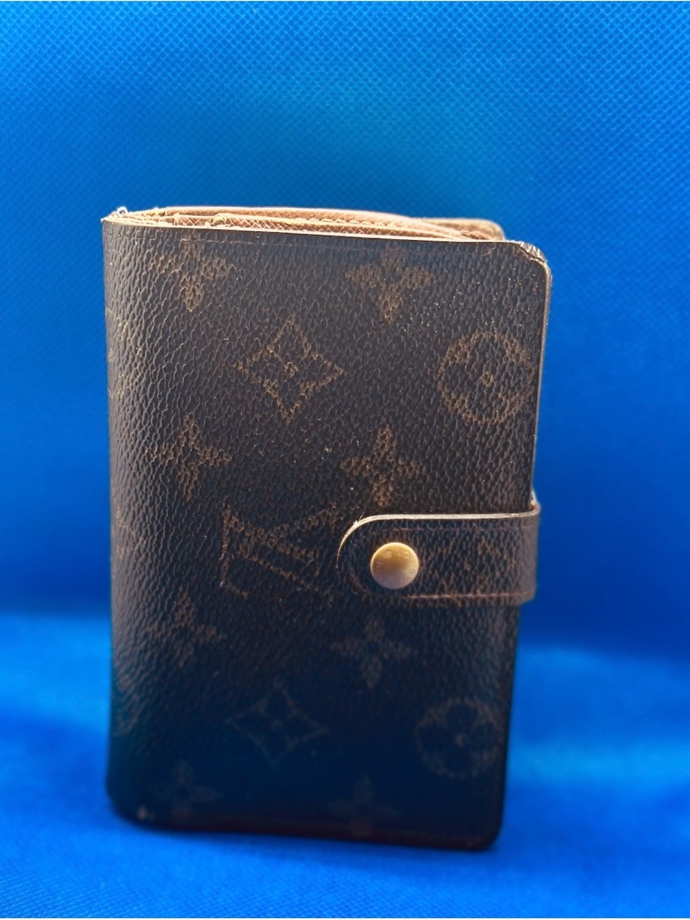 Louis Vuitton Dark Brown Monogram Wallet with Kiss-lock